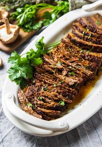 This Slow Cooked Oven Roasted Beef Brisket is seasoned with a smoky dry rub and cooked low and slow in the oven to create tender, fall-apart beef. Enjoy the hearty and moist slices or shreds on a sandwich, smothered in barbecue sauce, or on mac and cheese!