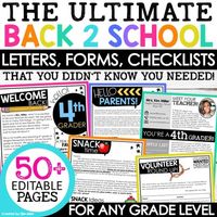 Welcome Back to School Letters and Forms Meet the Teacher Template EDITABLE