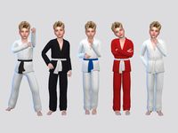 Sims 4 — Basic Karate Uniform Boys by McLayneSims — TSR EXCLUSIVE Standalone item 12 Swatches MESH by Me NO RECOLORING #featuredartist