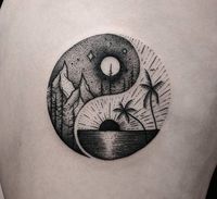 Yin-Yang Summer & Winter Balance Symbol | Tattoo Ideas