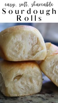 Sourdough Rolls are quick to make and you won't believe how fluffy they are! Made with active sourdough starter and baked in the same day. They are tearable, shareable, and super soft.