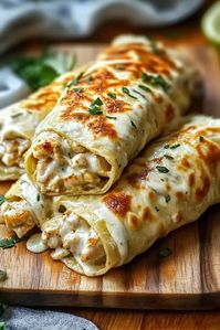 Cheesy Garlic Chicken Wraps - Easy and Delicious Recipe