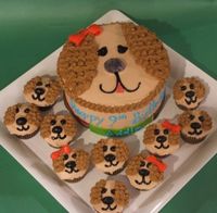 Puppy Cake from Sweet Art Factory Blog.... May just be the inspiration I needed for Tessa's 2nd birthday cake.