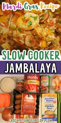 Gluten-free Jambalaya is a classic, one-pot dish filled with chicken, sausage, shrimp, and rice! You can make this delicious slow cooker Jambalaya recipe in your crockpot. Bring a little taste of New Orleans to your dinner table! It's so delicious.