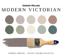 The PDF contains EVERYTHING you need to KNOW about Sherwin Williams MODERN VICTORIAN HOME Paint Colors! It includes a list of 16 complementary Sherwin Williams MODERN VICTORIAN Paint Colors that complement each other. This is a PREPACKAGED Color Palette Selection Listing that includes the Sherwin Williams complementary color recommendations for walls, ceilings, trims, moldings, doors, and window frames - for your WHOLE HOUSE. NOTE: This LISTING is MORE than color palette suggestions! This is a *digital download* PDF that contains 54 pages total in 2 PDFs + 1 Excel Sheet of information to assist you with quick and easy color selections in your home. It also includes the DECORATING TIPS and material color palette (satin brass, matte black, polished chrome, wood stains, or copper that resonat