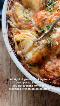 Cheesy Scalloped Potatoes with Caramelized Onions, the ultimate holiday side dish.