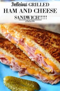 DELICIOUS GRILLED HAM AND CHEESE SANDWICH | The Salty Pot Do you think Grilled Ham and Cheese sandwiches are ho hum? Try this one! The method in making it and grilling it makes ALL THE DIFFERENCE! It's a ham and cheese sandwich of epic proportions!! #thesaltypot #hamandcheese #grilledcheese #sandwiches #hamsandwich