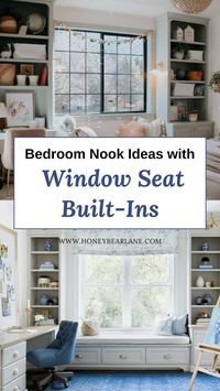 Create your dream cozy nook with these bedroom window seat built-ins ideas. From smart storage solutions to comfy seating, discover the perfect way to bring window seat inspiration to life. Explore stylish bedroom nook ideas with window views and make your space both functional and inviting.