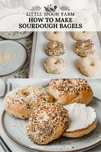 An easy, overnight sourdough bagel recipe that can be made with whole wheat, all purpose or bread flour. Learn how to make homemade bagels from scratch. We test all our recipes with King Arthur flour. These bagels are baked, soft and chewy on the inside. Top them with sesame seeds, everything bagel seasoning or a variety of seeds.