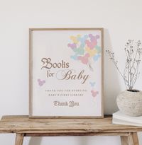 Happiest Baby Shower on Earth Book for Baby Sign, Disneyland Baby Shower, Digital, Printable - Etsy