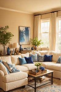 25 Blue and Cream Living Room Ideas – The Crafty Hacks