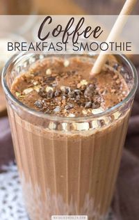 Thick and creamy, with a coffee kick, this Coffee Smoothie will surely energize you. It's packed with natural sweetness, hearty oats, and dark chocolate flavor.