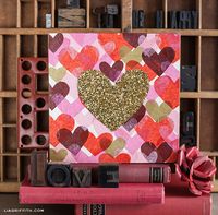 Make Tissue and Glitter Heart Art