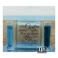 "thepickedunlimited.com offers discounts, faster shipping and a better check out guide if you're interested in ordering from our other store. https://thepickedunlimited.com/products/wedding-unity-sand-ceremony-set-mark-10-9-tpuwus1 Sets are made with permanent ink. This style holds 5 lbs of sand and when including sand you'll receive a half lb per person pouring. I provide links for extra sand, additional pouring jars and rush order options all below. \"What God has joined together, let no one s