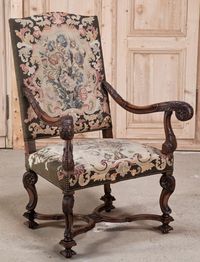 Antique Louis XIV Tapestry Armchair | Antique Baroque Armchair | Inessa Stewart's Antiques