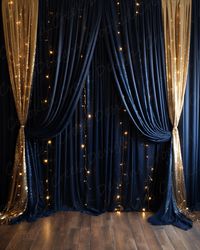 "Navy Blue and Gold Digital Backdrop, School Color Backgrounds for Prom and Graduation, or use as a wedding and maternity backdrop, or at your party as a digital photobooth background!  The 2024 school year is quickly coming to an end. Do you have a class of 2024 graduate that needs a nice background for their senior photos? Do you need a backdrop for prom pictures or wedding photos? maternity pictures? Are you taking \"back to school\" photos and need school colors? In need of a photobooth background? You will love our navy blue and gold digital backdrop curtains! These are high quality images that you can use as backgrounds for your photos. They are perfect for photographers who offer mini sessions, senior portraits, for photo booth backgrounds at proms or weddings, and anyone just looki