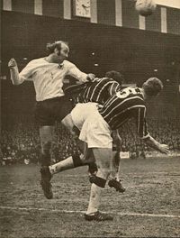 C. Palace 1 Nottm Forest 1 in Jan 1970 at Selhurst Park Terry Hennessey heads clear for Forest #Div1