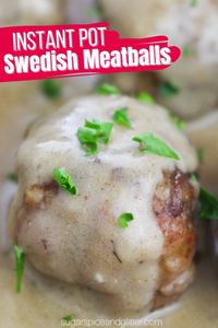 Simply the best way to enjoy Swedish meatballs without getting stuck for hours afterwards in a maze of make-it-yourself furniture and coming home with yet another set of allen keys. These Instant Pot Swedish Meatballs are tender, fall-apart meatballs are slathered in a rich, creamy and tangy yet buttery gravy.