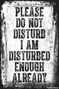 Please Do Not Disturb I Am Disturbed Enough Already Poster