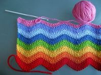 Rainbow ripple crochet pattern - free