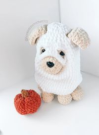 Halloween Crochet Pattern Ghost Amigurumi Pattern DIY Crochet Tutorial Puppy Crochet Animal Patterns Amigurumi Dog Pattern Puppy Crochet - Etsy