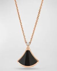 BVLGARI Divas' Dream 18k Rose Gold Necklace With Large Pendant - Diamond | Editorialist