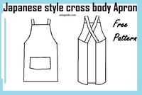 Make Easy Japanese style CROSS BACK APRON - Free diy pattern & tutorial - Sew Guide