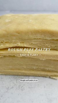 Making rough puff pastry at home is a great DIY project. The taste of a homemade puff pastry is much better than store-bought puff pastry and even with its quicker method, the dough bakes beautifully in the oven.