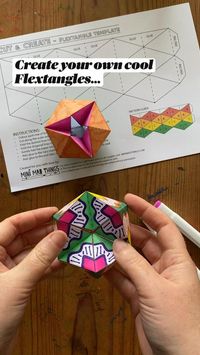 Download the template to make these fun flextangles from MINIMADTHINGS.COM