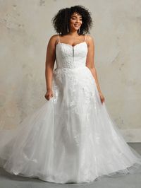 Catherine Exquisite Catherine Bridal Dress With Spaghetti Straps