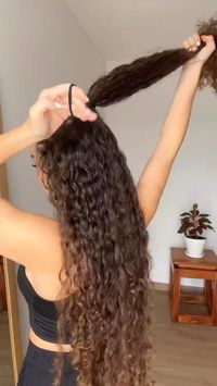 Ponytail hack #curl #curly #curlyhairdontcare #curlygirl #curlyhair #curlygirls #curlyhairstyles #curls #curlyhairstyle