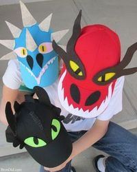 Toothless, Hookfang and Stormyfly hats are ready to fly in for your next family movie night, How to Train Your Dragon party or afternoon craft. This easy craft uses baseball caps and felt to make adorable dragon hats that will thrill and delight any How to Train Your Dragon fan. The hats are fun to make and easy enough for kids to help!