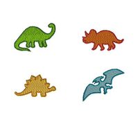 Mini Dinosaur Silhouette Machine Embroidery Design Set-INSTANT DOWNLOAD