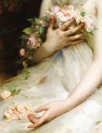 Jeune Femme by Etienne Adolphe Piot - Detail