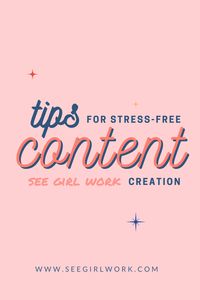 Tips for stress-free #content creation