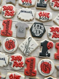 Hard rock cookies lets rock cookies hard rock birthday cookies