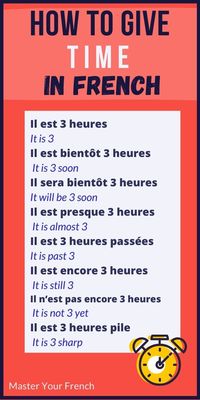 Learn how to tell the time the right way in French and listen to the audios to have the perfect pronunciation. #speakfrench