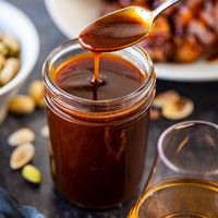 Sweet Honey Bourbon BBQ Sauce - Chiles and Smoke