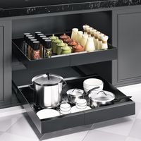 PRICES MAY VARY. 【Versatile Pot and Pan Organizer for Under Cabinet Storage】Elevate your kitchen organizers and storage with ZGO's adjustable cabinet organizer. Our pull-out drawer organizer is crafted with expandable features, ensuring seamless adaptation to a variety of cabinet sizes. Boasting dimensions of 17.12" in depth, 2.36" in height, and a width adjustable from 11.5" to 19.6", this kitchen cabinet organizer effortlessly transforms your kitchen cabinet storage space. 【Effortless Access t