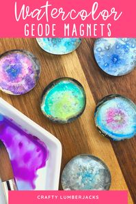 Watercolor Geode Magnet DIY – Crafty Lumberjacks