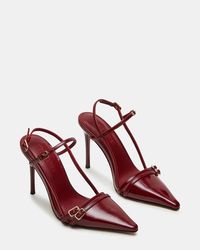 DEAGAN Wine Patent Strappy Pump Heel | Women's Heels – Steve Madden