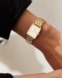 Gold women's watch - Gold stainless steel strap | The Boxy | Rosefield Watches