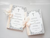 * Guide your guests through a Catholic ceremony, explaining the what & why behind your special day. Includes responses as well as when to sit, kneel, and stand. * Follows the "Together for Life" Catholic wedding planning book with BOTH mass and ceremony templates.  * This template includes language for Mexican Lasso tradition. * Easily customize names, readings, fonts and more. Formatted to easily fit your FULL reading and song selections (10-14 pages @ 5.5" (W) x 8.5" (H) folded). *We donate a