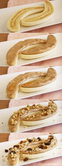 Snack Idea: Almond Butter And Banana Open Sandwich