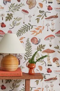 Marta Barragan Camarasa Mushroom Seasonal Removable Wallpaper | Urban Outfitters