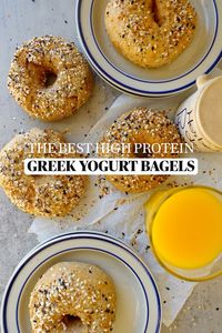 My Greek Yogurt Everything Bagels are fluffy, delicious, and packed with protein! Recipe linked 🥯 https://dinneratallis.com/recipes/greek-yogurt-bagels/