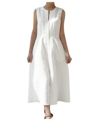 PRICES MAY VARY. Material: Made of durable cotton+linen, soft and comfortable, wash machine and hand wash safe. Material: Made of durable cotton+linen, soft and comfortable, wash machine and hand wash safe. Occasion: Women's sleeveless linen dress is suitable for Casual,Beach, Party, Club, Outdoor, Work, Office, School, Travel,Vocation Or Daily Wear. Women's baggy fit beach dress is matching with Sandals, slippers, sports shoes, board shoes, high heels and other shoes you want to wear, relaxed a