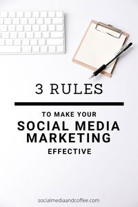 If you are just starting to market your business on social media, ALL of the things to do and learn can get overwhelming! I boiled down the whole process into 3 rules to make your social media marketing effective. social media marketing | social media manager | Facebook marketing | Instagram marketing | Twitter | online business | blog | blogging | entrepreneur | small business marketing | marketing ideas | Etsy | #socialmedia #marketing #onlinebusiness #Etsy #Facebook #Instagram #Twitter #blog