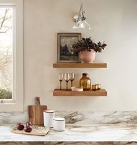 Floating Wood Shelf with 2" Height | Rejuvenation