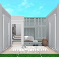 (Not Mine!!) #pinterest #inspo #inspiration #bloxburg #roblox #coastal #room #beach #summer #house #bloxburghouseideas #mudroom